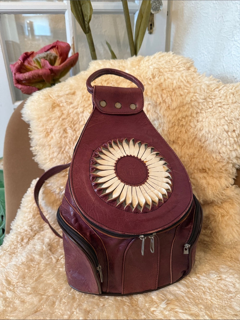 Moroccan Vintage Leather Backpack